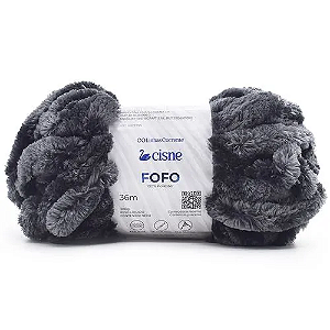 Fio/Lã CISNE FOFO 300g 36m 100% Poliester-Preto 000PT