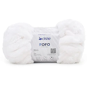 Fio/Lã CISNE FOFO 300g 36m 100% Poliester - Branco 0000B