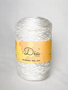 Fio Néctar 3mm - 500g-300m - Poliester - Branco Alto Brilho
