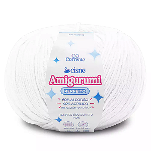 Fio Cisne Amigurumi Perfeito 145m-65g 100% Algodão-Branco 0000B