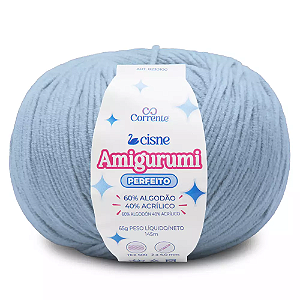 Fio Cisne Amigurumi Perfeito 145m-65g 100% Algodão-Cinza Fumaça 03028