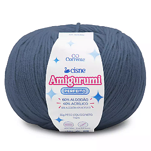 Fio Cisne Amigurumi Perfeito 145m-65g 100% Algodão-Azul Oceano 03031