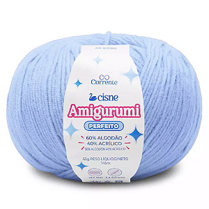 Fio Cisne Amigurumi Perfeito 145m-65g 100% Algodão-Azul Bebe 03027