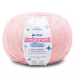 Fio Cisne Amigurumi Perfeito 145m-65g 100% Algodão-Rosa Claro 03018