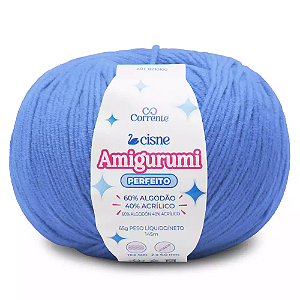 Fio Cisne Amigurumi Perfeito 145m-65g 100% Algodão-Azul 03026