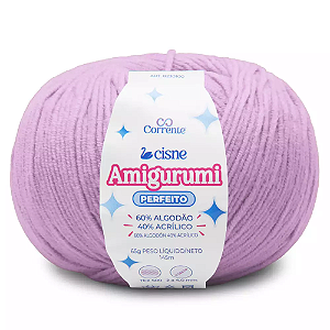 Fio Cisne Amigurumi Perfeito 145m-65g 100% Algodão-Lilas Claro 03024