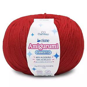 Fio Cisne Amigurumi Perfeito 145m-65g 100% Algodão-Vermelho 03021