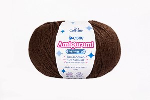 Fio Cisne Amigurumi Perfeito 145m-65g 100% Algodão-Marrom Café 03008