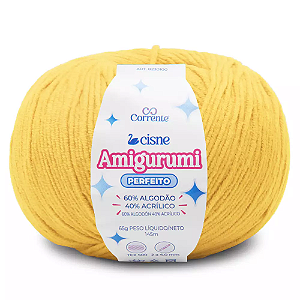 Fio Cisne Amigurumi Perfeito 145m-65g 100% Algodão-Amarelo 03011