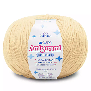 Fio Cisne Amigurumi Perfeito 145m-65g 100% Algodão-Amarelo Claro 03010