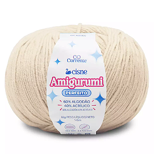 Fio Cisne Amigurumi Perfeito 145m-65g 100% Algodão-Bege 03002