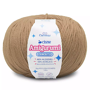 Fio Cisne Amigurumi Perfeito 145m-65g 100% Algodão-Castanho 03004