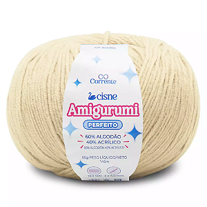 Fio Cisne Amigurumi Perfeito 145m-65g 100% Algodão- Creme 03003