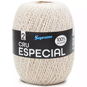 Barbante  SUPREMO Cru Especial 100% Algodão nº2 - 1695m