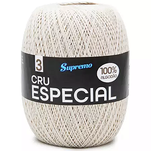 Barbante  SUPREMO Cru Especial 100% Algodão nº3 - 1355m