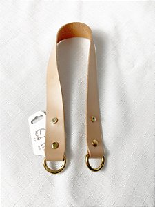 Meia Alça 3x47cm - Caramelo Claro & Dourado c/ strass