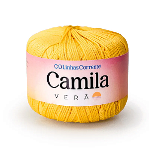 Camila Verão 50g Coats Corrente - 00110 - Amarelo Gema