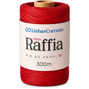 Fio de Papel - New Raffia 300M 100% Viscose - Vermelho