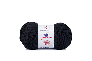 LANYTA 100% Lã - 100 g 500 Tex Cor:Preto