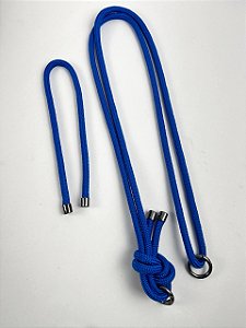 Alça de Ombro Corda Déa Fios Nó e Enforcador 95cm Azul/Ônix