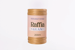 RAFFIA Glam 200m/110g Corrente-100%Polipropileno Reciclado Cor: Palha Dourada