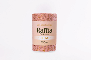 RAFFIA Lumi Corrente 150m/100g-99%Papel/Viscose 1%Poliester Cor: Rose Champgne
