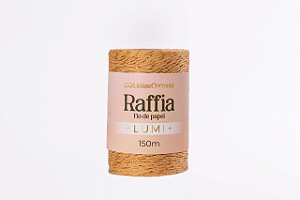 RAFFIA Lumi Corrente 150m/100g-99%Papel/Viscose 1%Poliester Cor: Areia de Ouro