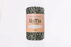 RAFFIA Lux Corrente 150m/125g-72%Papel/Viscose 28%Poliester Cor: Verde Musgo