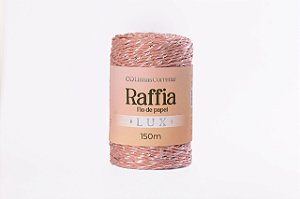 RAFFIA Lux Corrente 150m/125g-72%Papel/Viscose 28%Poliester Cor: Rose