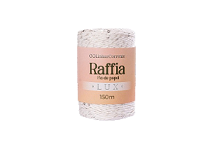 RAFFIA Lux Corrente 150m/125g-72%Papel/Viscose 28%Poliester Cor: Branco