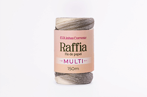 RAFFIA Multi Corrente 150m/125g-100%Papel/Viscose Cor: Névoa Urbano