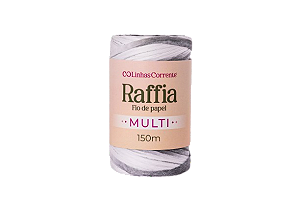 RAFFIA Multi Corrente 150m/125g-100%Papel/Viscose Cor: Grafite Natural