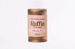 RAFFIA Multi Corrente 150m/125g-100%Papel/Viscose Cor: Dunas Naturais