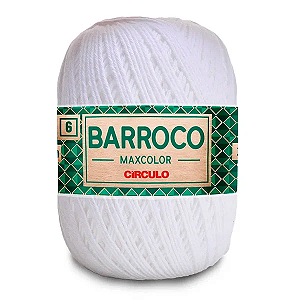 Barbante Barroco MaxColor 6 (200G/226m) - COR Branco 8001