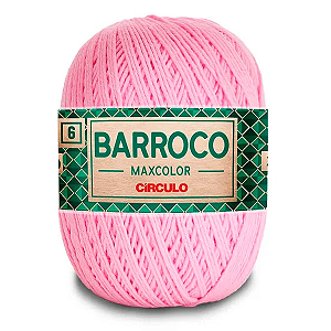 Barbante Barroco MaxColor 6 (200g/226m) - COR Rosa Candy 3526