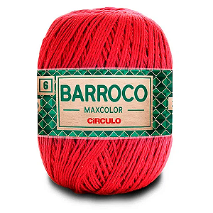 Barbante Barroco MaxColor 6 (200g/226m) - COR Vermelho Circulo 3402
