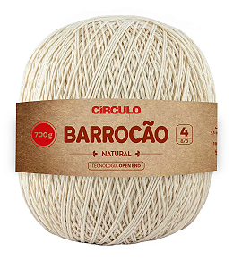 Barbante Barrocão 4 (700g/1186m) Natural-Círculo