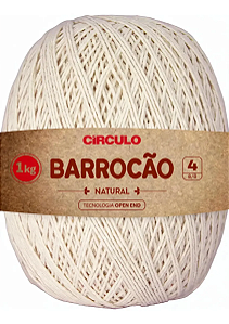 Barbante Barrocão 4 (1kg/1694m) Natural-Círculo