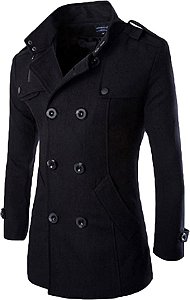 Casaco de Lã Modelo Trench