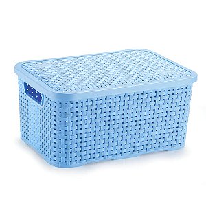 Caixa organizadora c/ tampa rattan 32cm x 22cm x 15cm Nitron