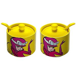 ACUCAREIRO CERAMICA HB WACKY RACE PENELOPE FD AMARELO