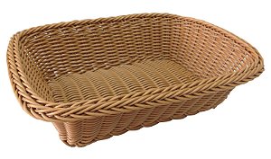 CESTA PARA PÃES REDONDA EM POLIPROPILENO 20X27X8CM MARROM