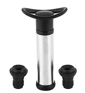 BOMBA A VÁCUO EM ABS COM DUAS TAMPAS PRETO