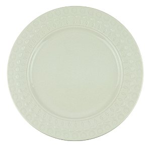 PRATO SOBREMESA PORCELANA GRACE BRANCO 19cm