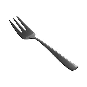 CJ 6 GARFOS AÇO INOX P/BOLO PISA PRETO