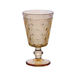 CJ 6 TAÇAS VIDRO P/ÁGUA SQUARE ÂMBAR 250ml