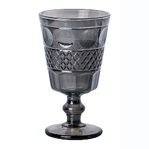 CJ 6 TAÇAS VIDRO P/ÁGUA GEOMETRIC CINZA 250ml