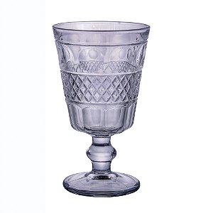 CJ 6 TAÇAS VIDRO P/ÁGUA GEOMETRIC AZUL 250ml