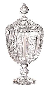 BOMBONIERE VERSAILLES EM CRISTAL ECOLOGICO COM PE 15X32CM