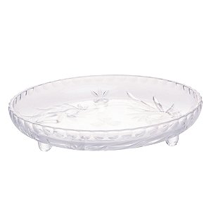 PRATO C/3 PÉS DE CRISTAL PRIMA 18x3,5cm